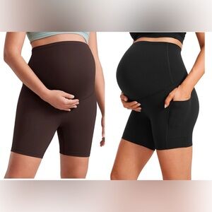 Lot of 2 CRZ YOGA Butterluxe Maternity Shorts